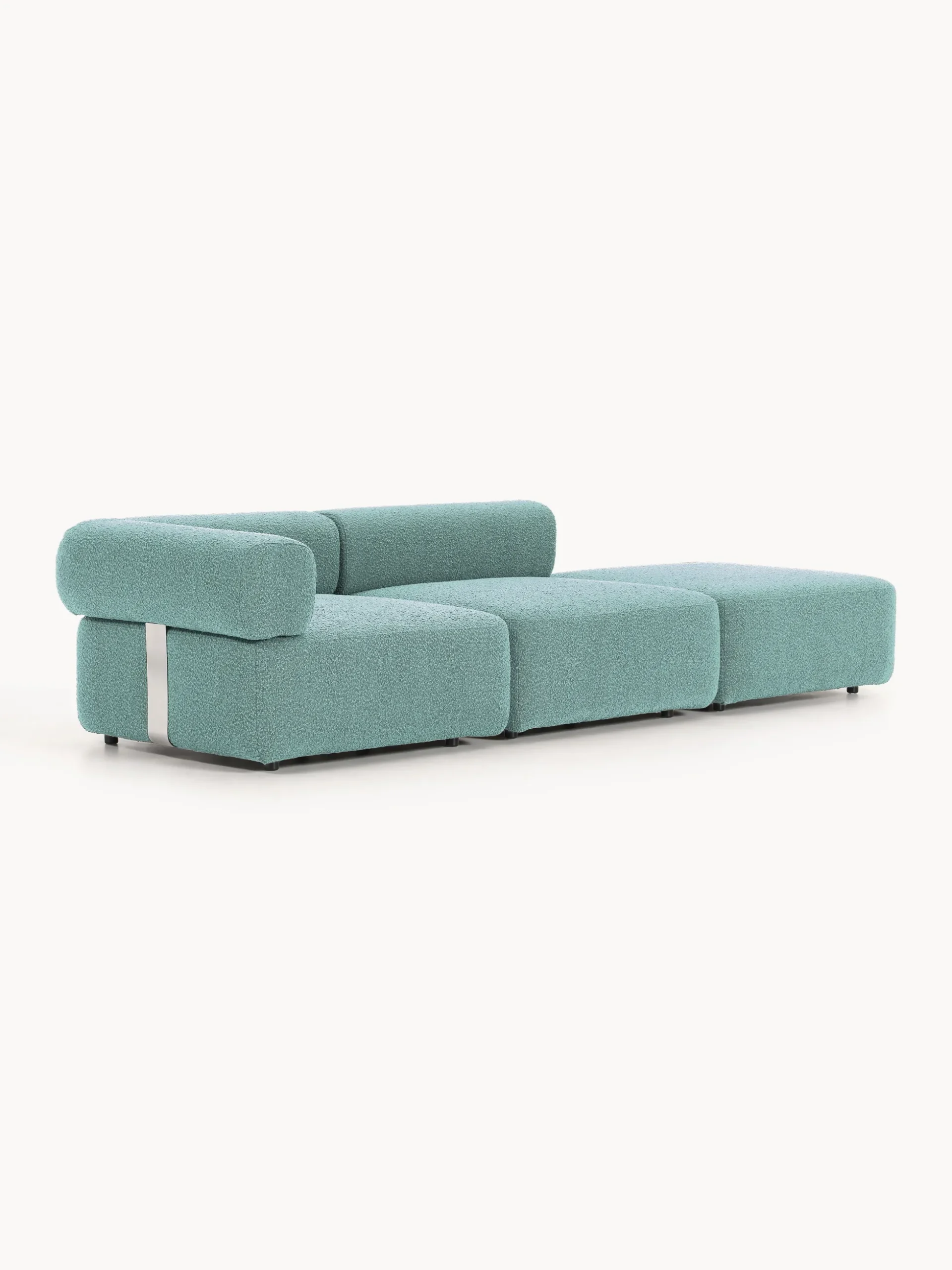 Chaise longue componibile in bouclé Anton