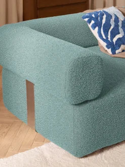 Chaise longue componibile in bouclé Anton