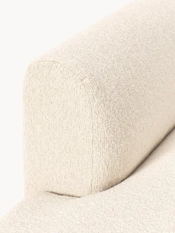 Chaise longue componibile in tessuto bouclé Sofia