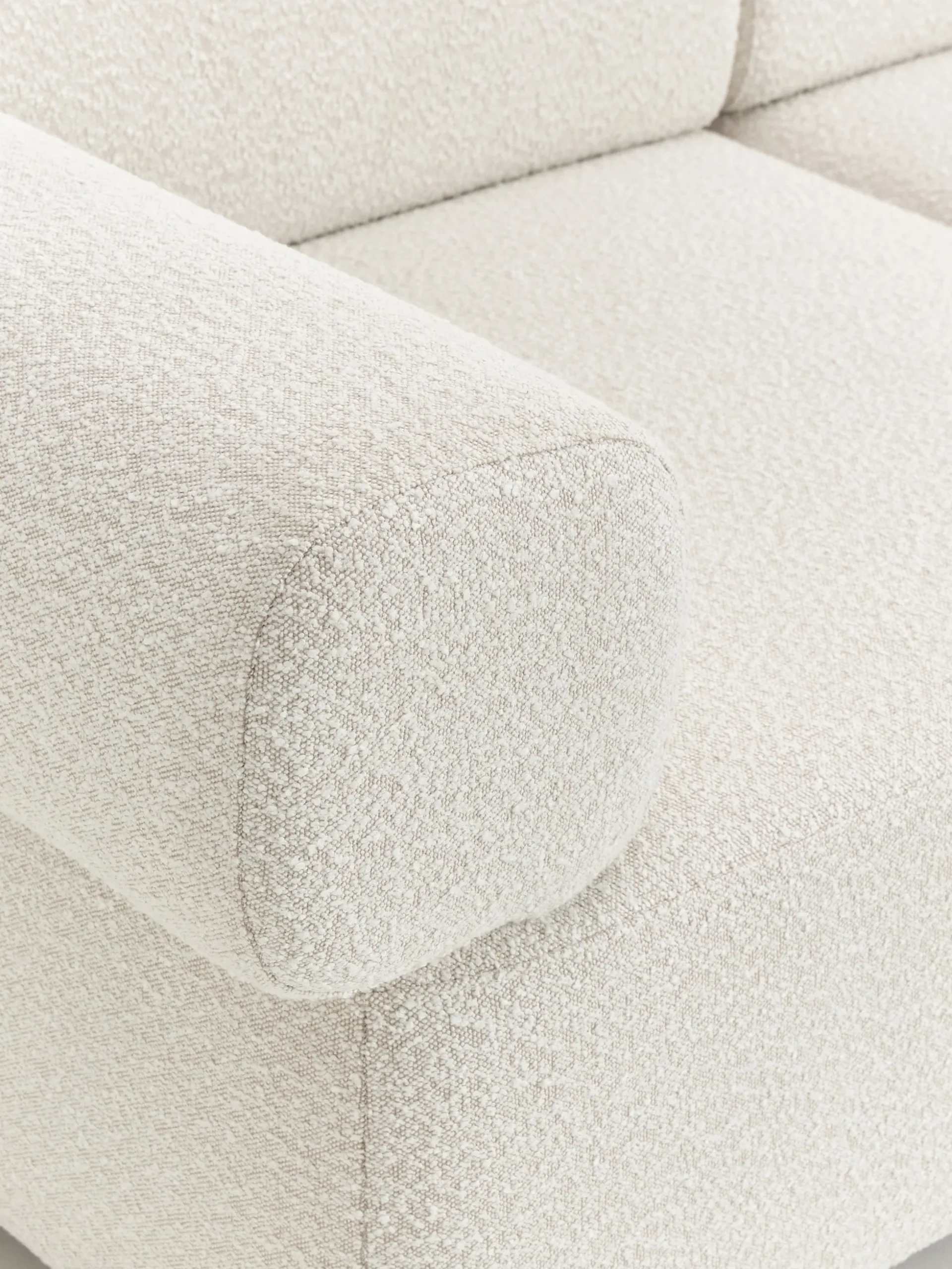 Chaise longue componibile in bouclé Anton