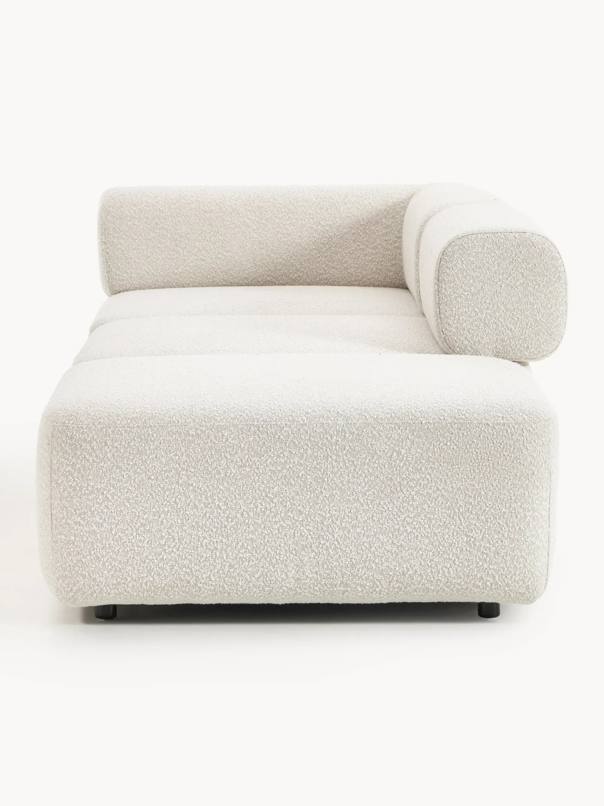 Chaise longue componibile in bouclé Anton
