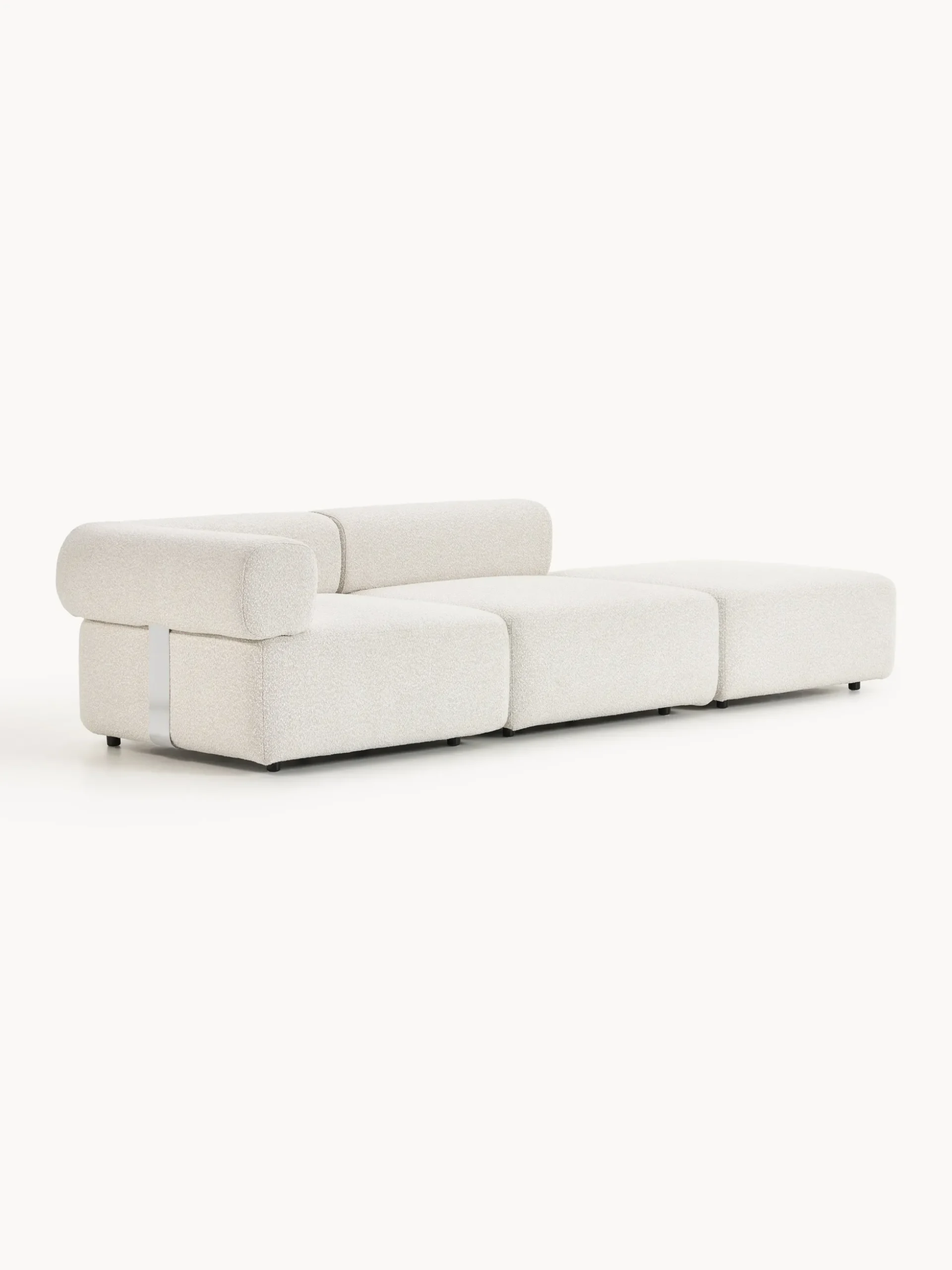 Chaise longue componibile in bouclé Anton