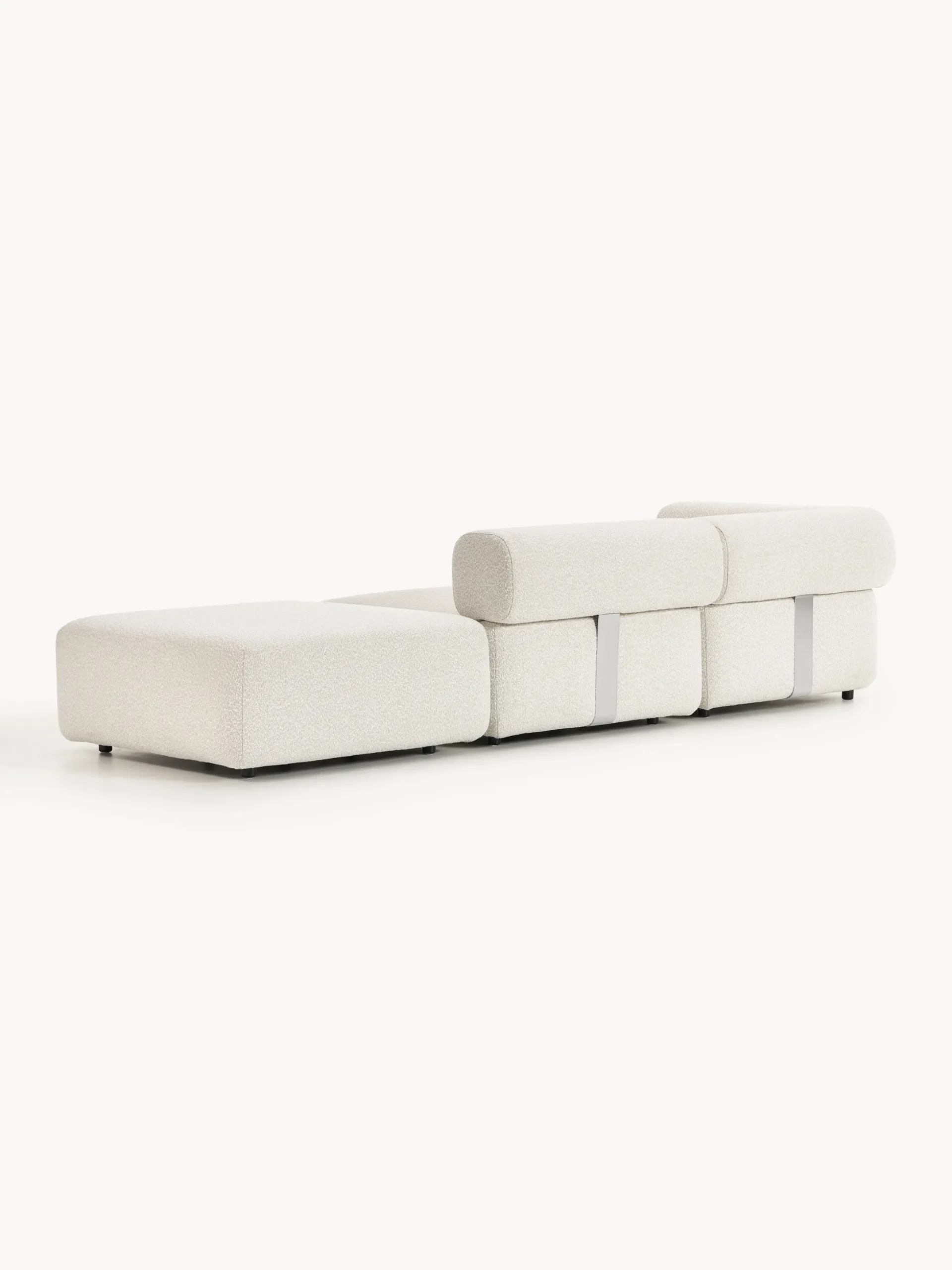 Chaise longue componibile in bouclé Anton