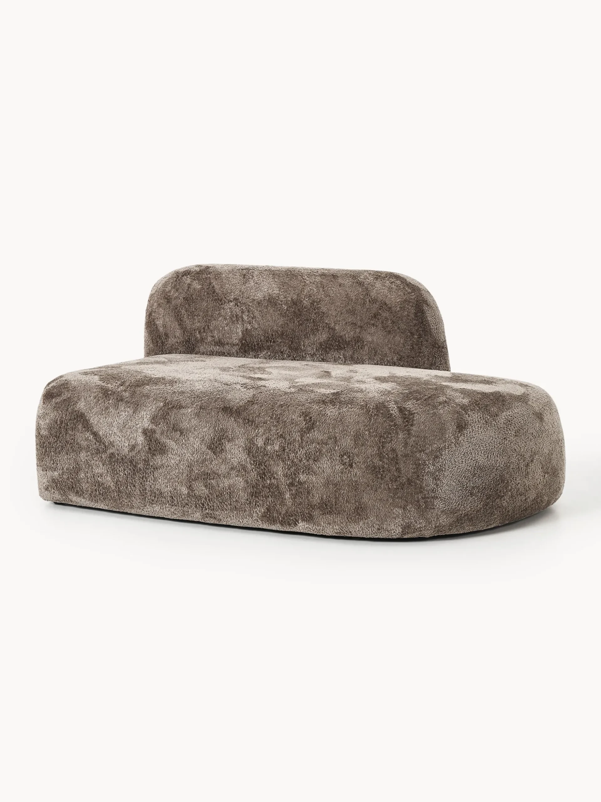 Chaise longue in teddy bouclé Wolke