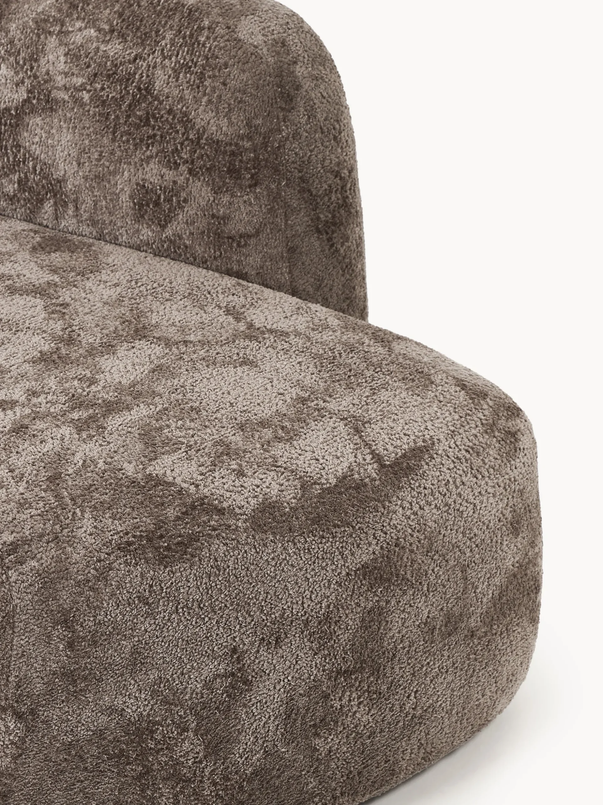 Chaise longue in teddy bouclé Wolke