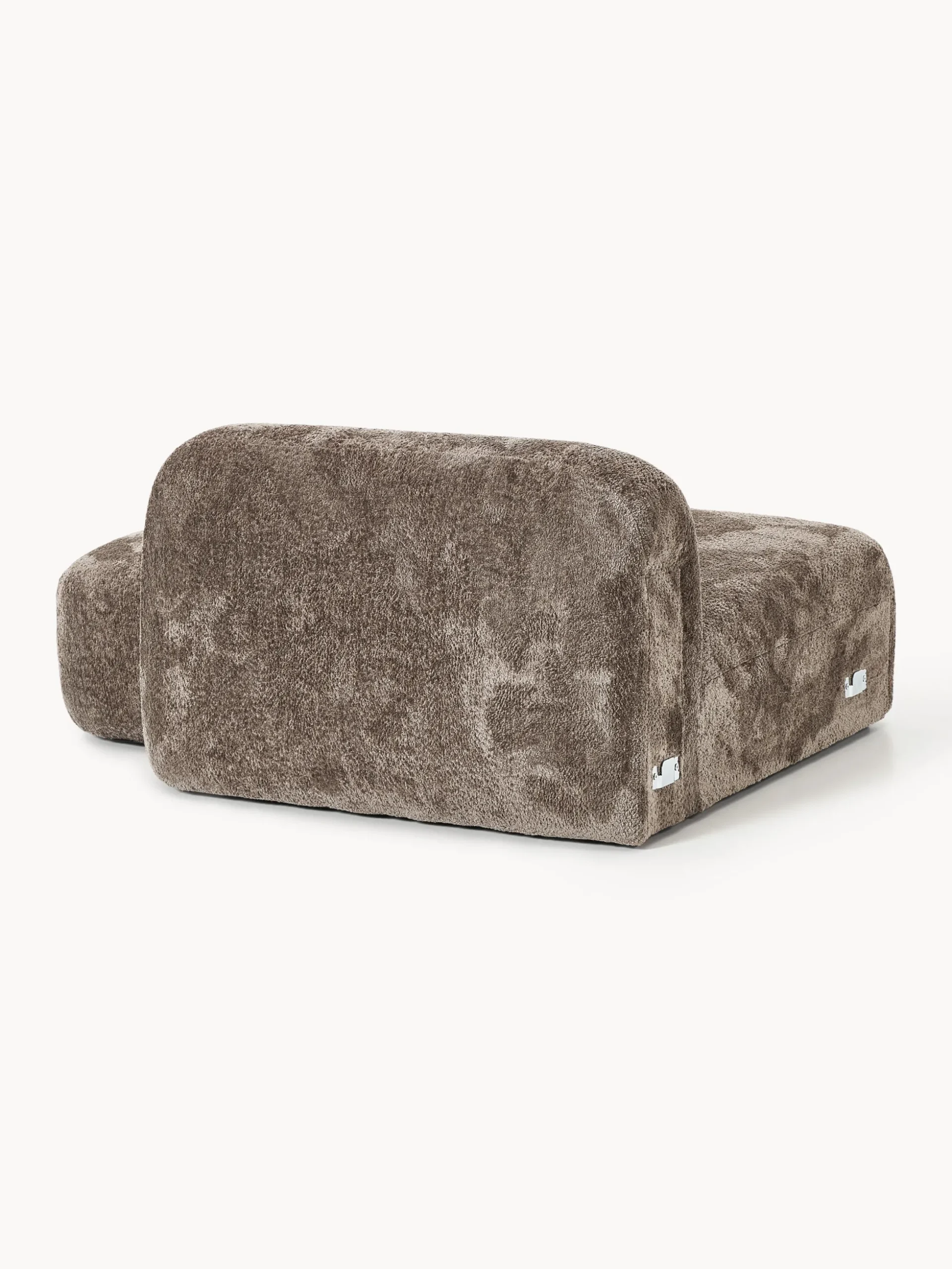 Chaise longue in teddy bouclé Wolke