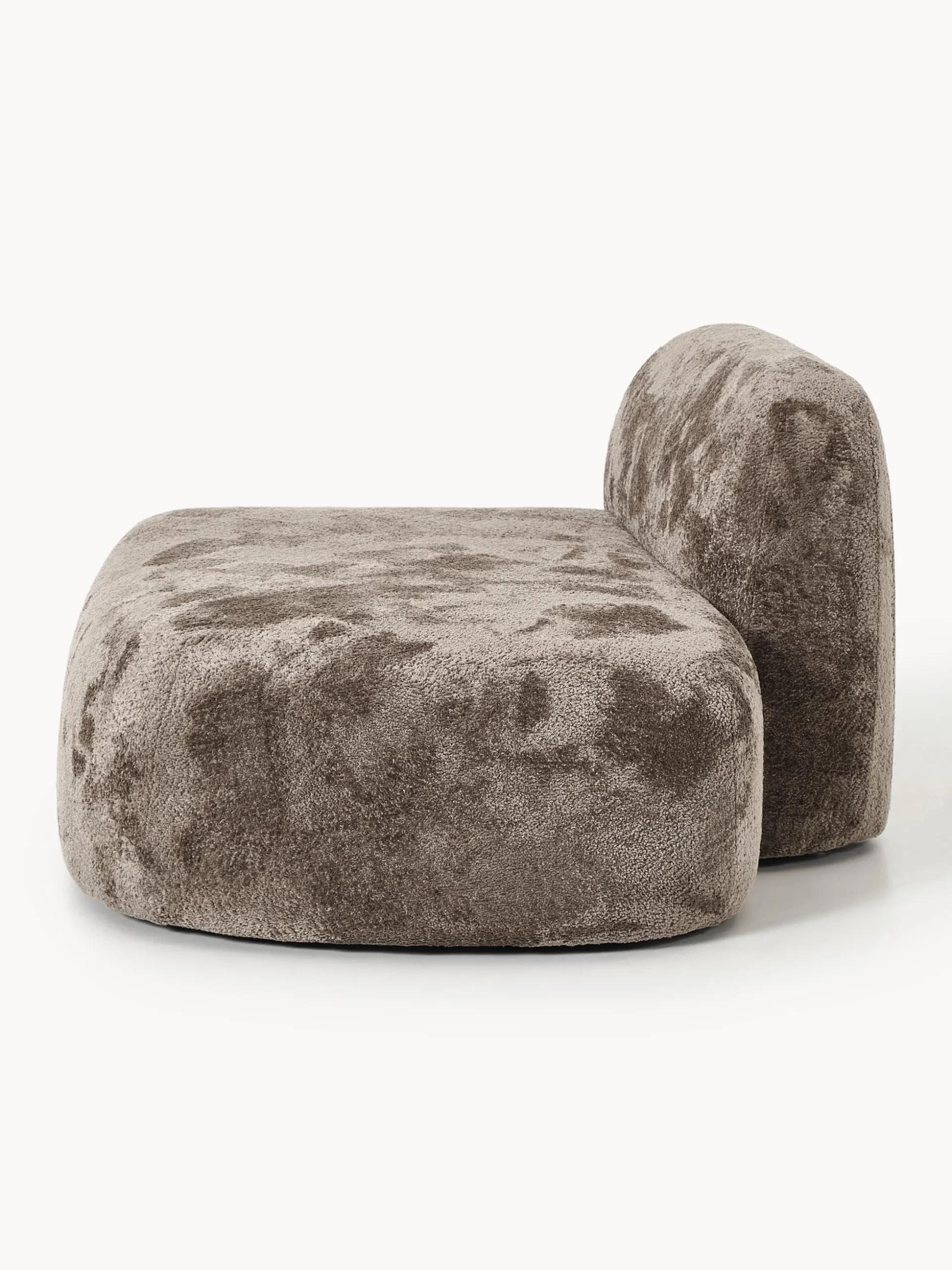 Chaise longue in teddy bouclé Wolke