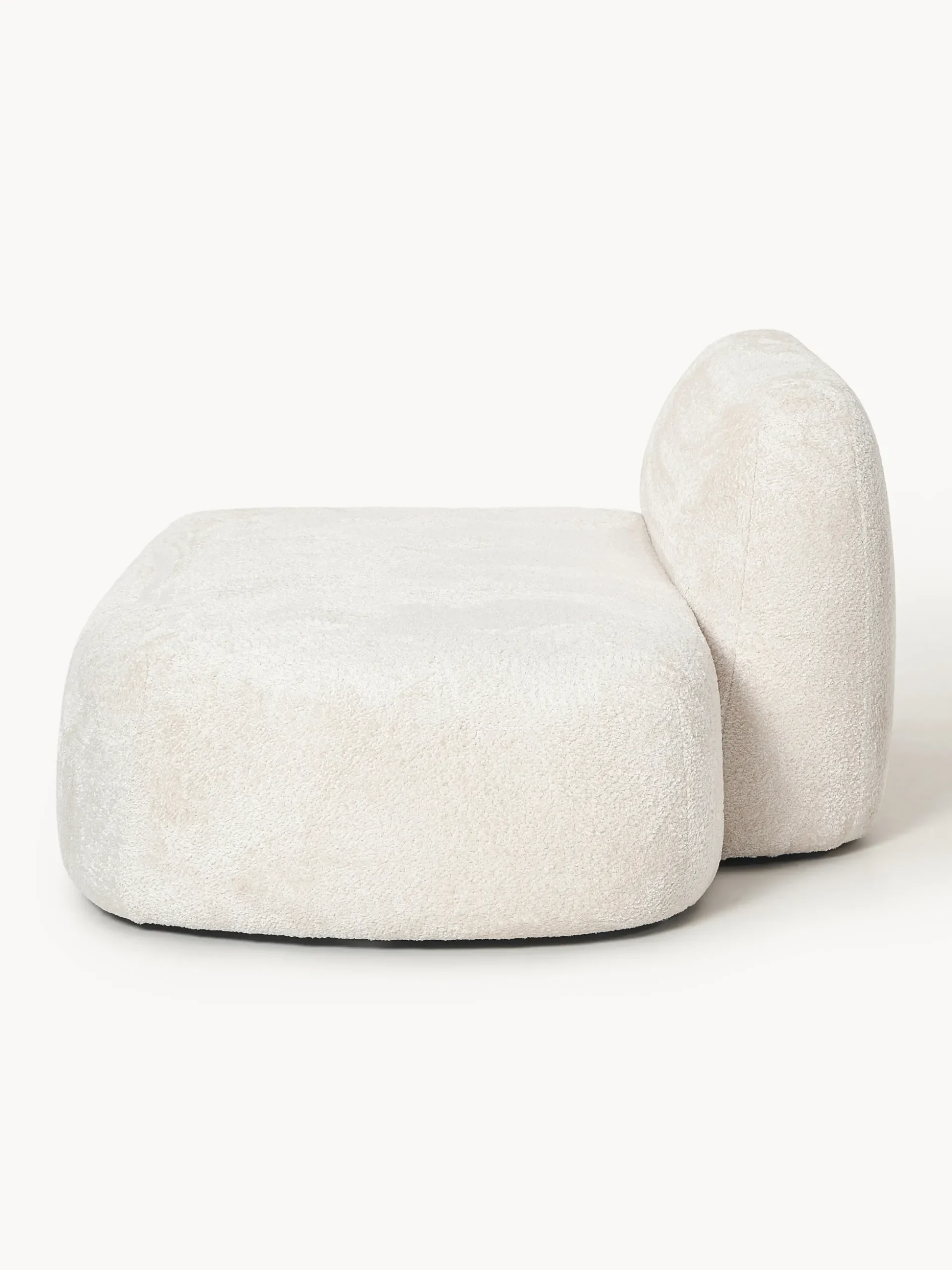 Chaise longue in teddy bouclé Wolke