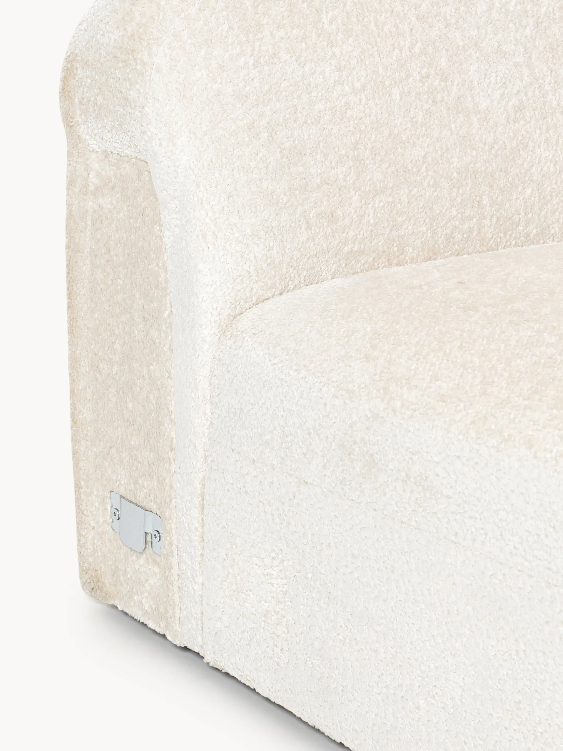 Chaise longue in teddy bouclé Wolke