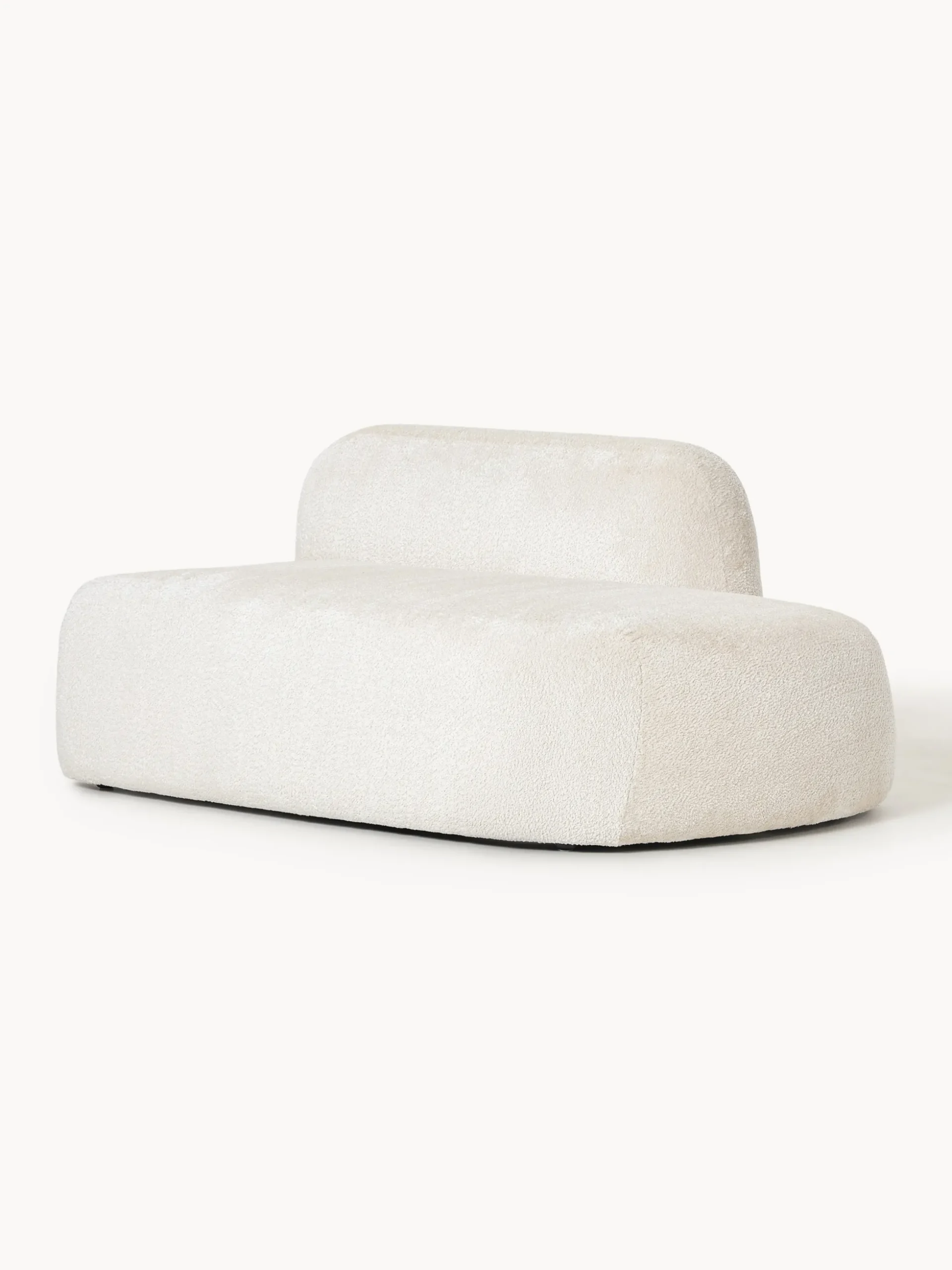 Chaise longue in teddy bouclé Wolke