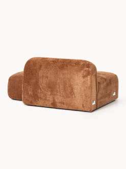 Chaise longue in teddy bouclé Wolke
