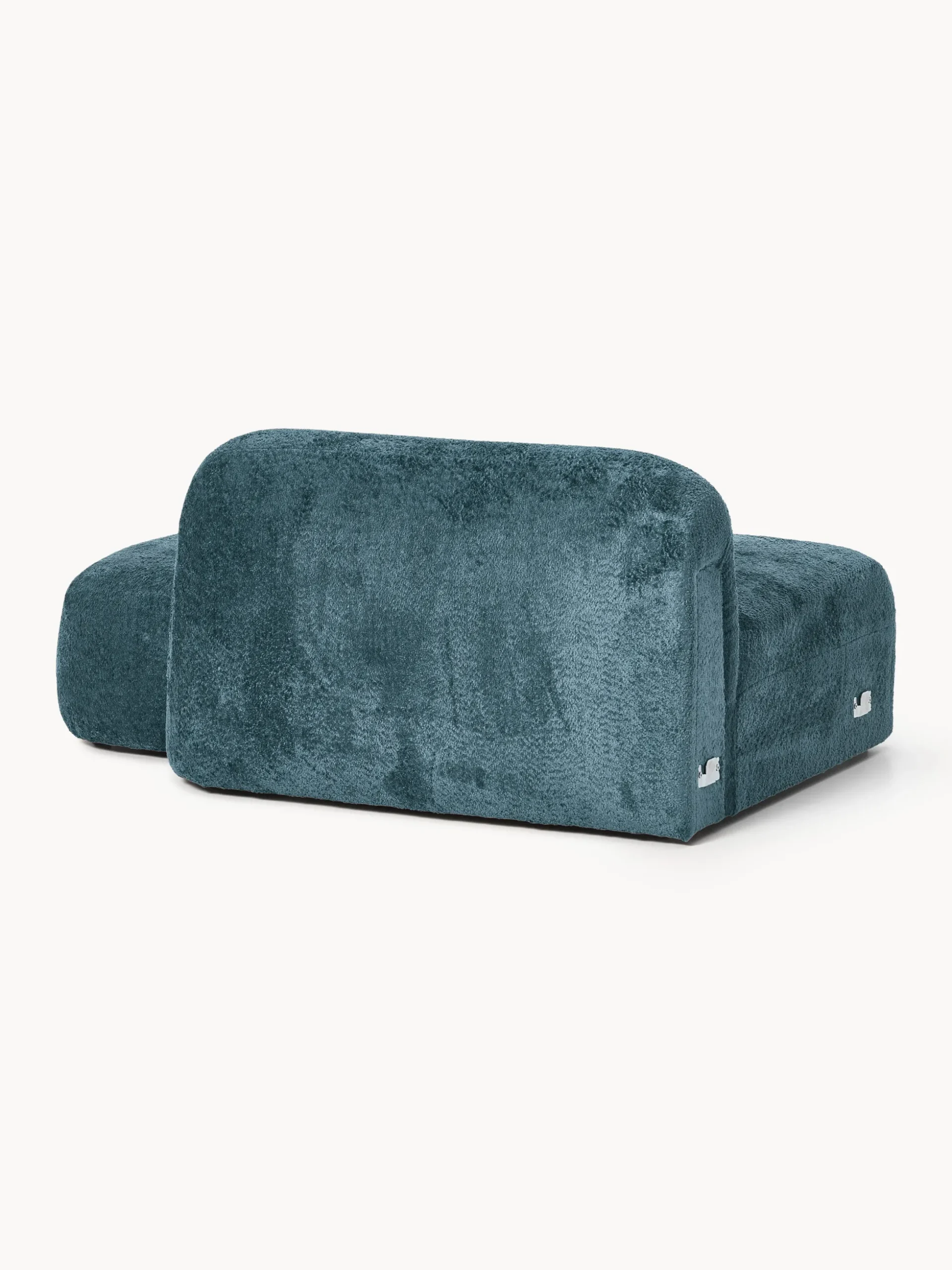 Chaise longue in teddy bouclé Wolke