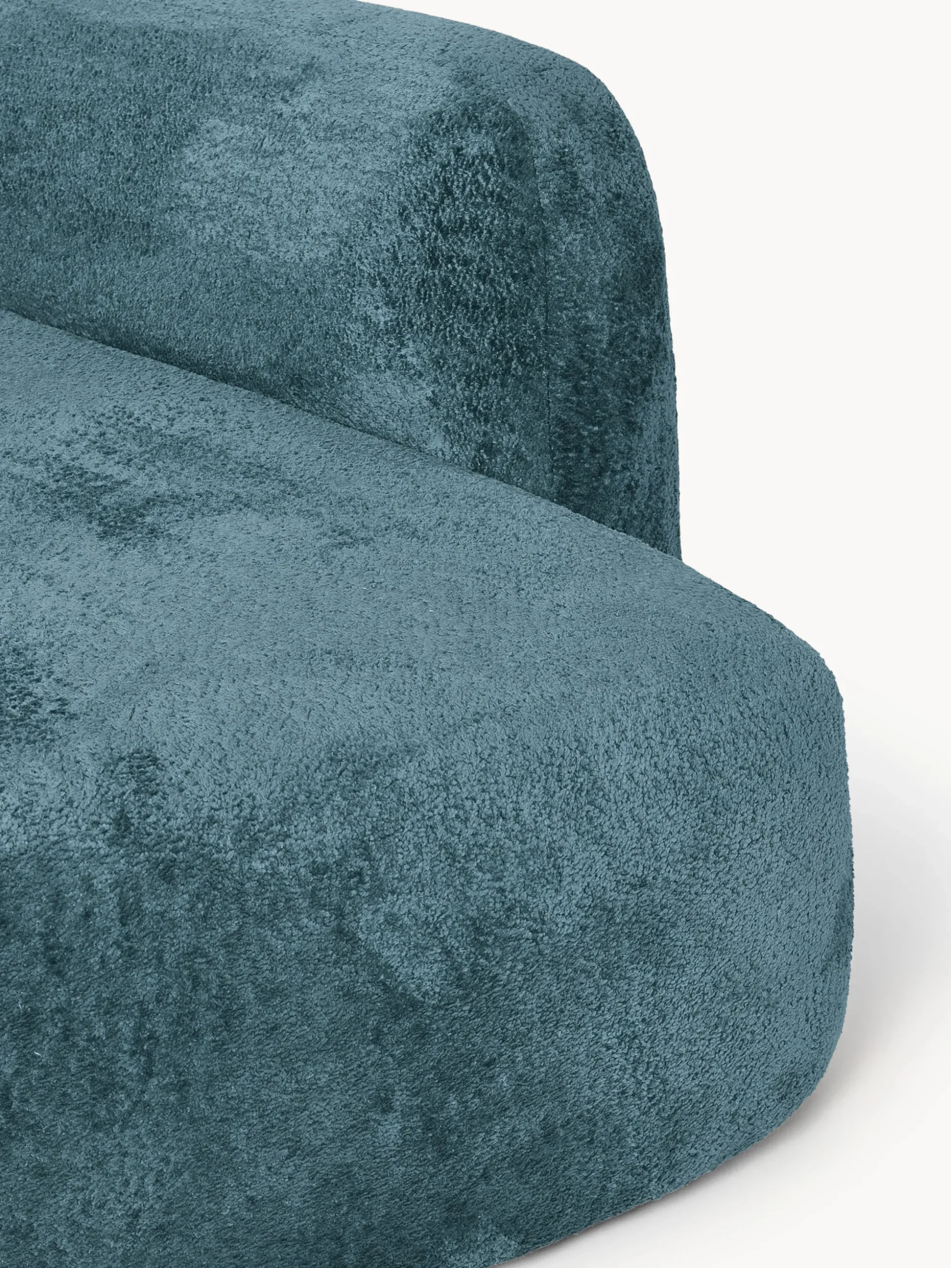 Chaise longue in teddy bouclé Wolke