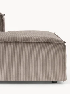 Chaise longue XL componibile in velluto a coste Lennon