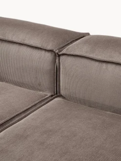 Chaise longue XL componibile in velluto a coste Lennon