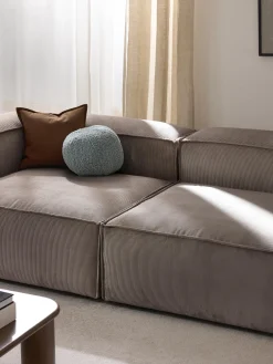 Chaise longue XL componibile in velluto a coste Lennon