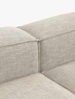 Chaise longue XL componibile in misto lino Lennon