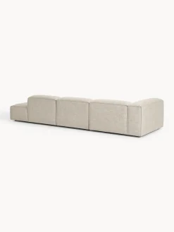 Chaise longue XL componibile in misto lino Lennon