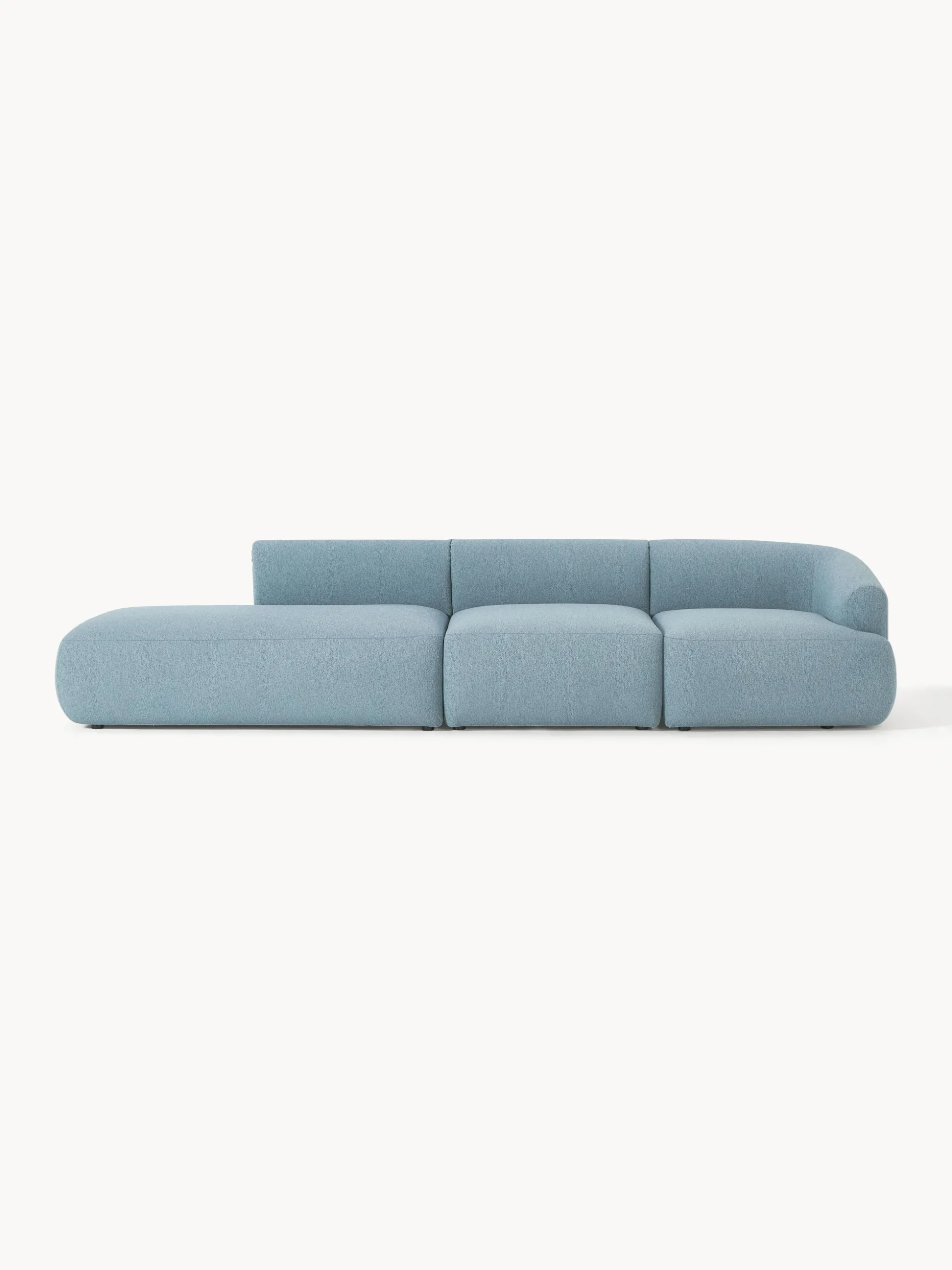 Chaise longue XL componibile in bouclé Sofia