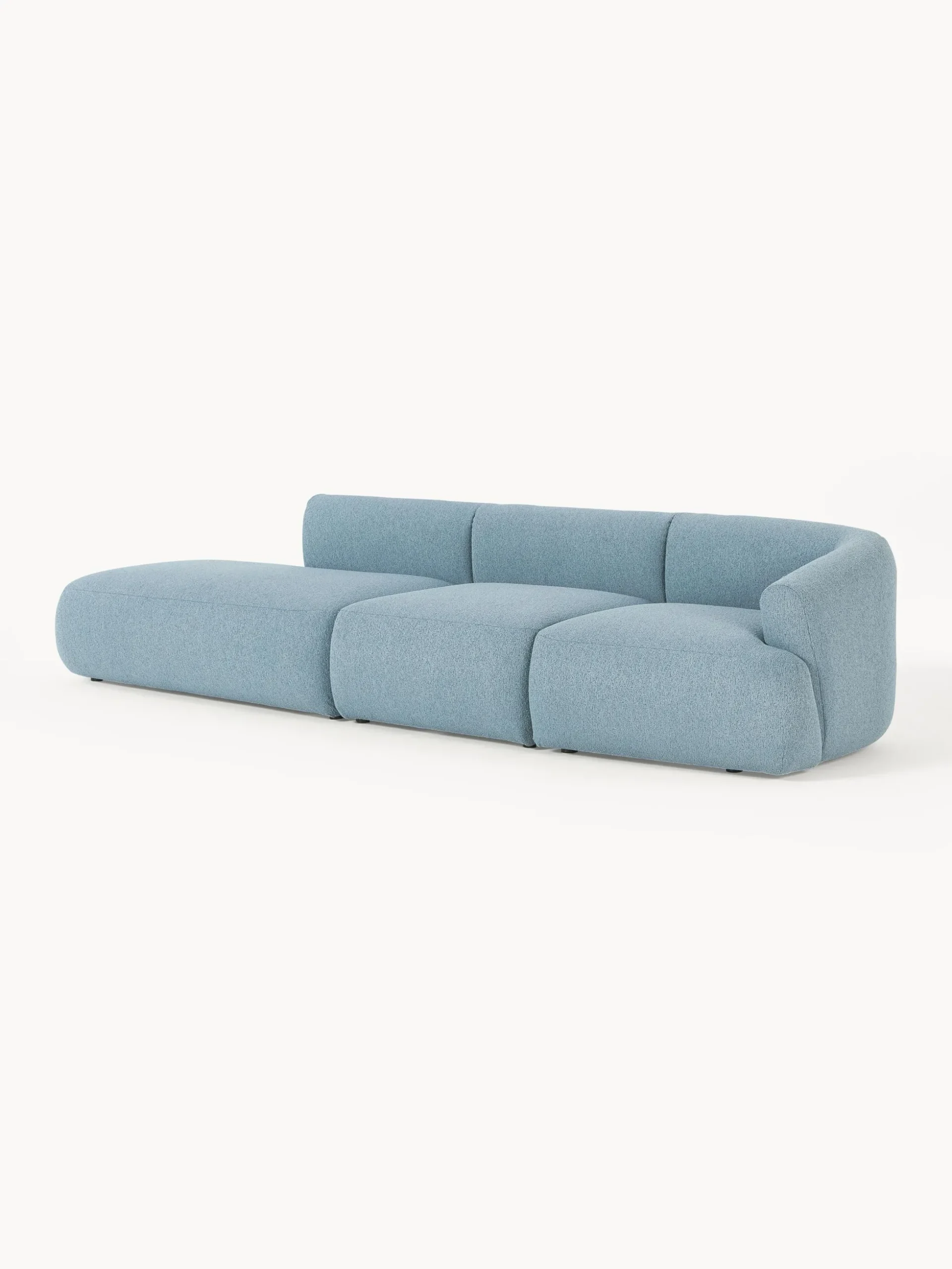 Chaise longue XL componibile in bouclé Sofia