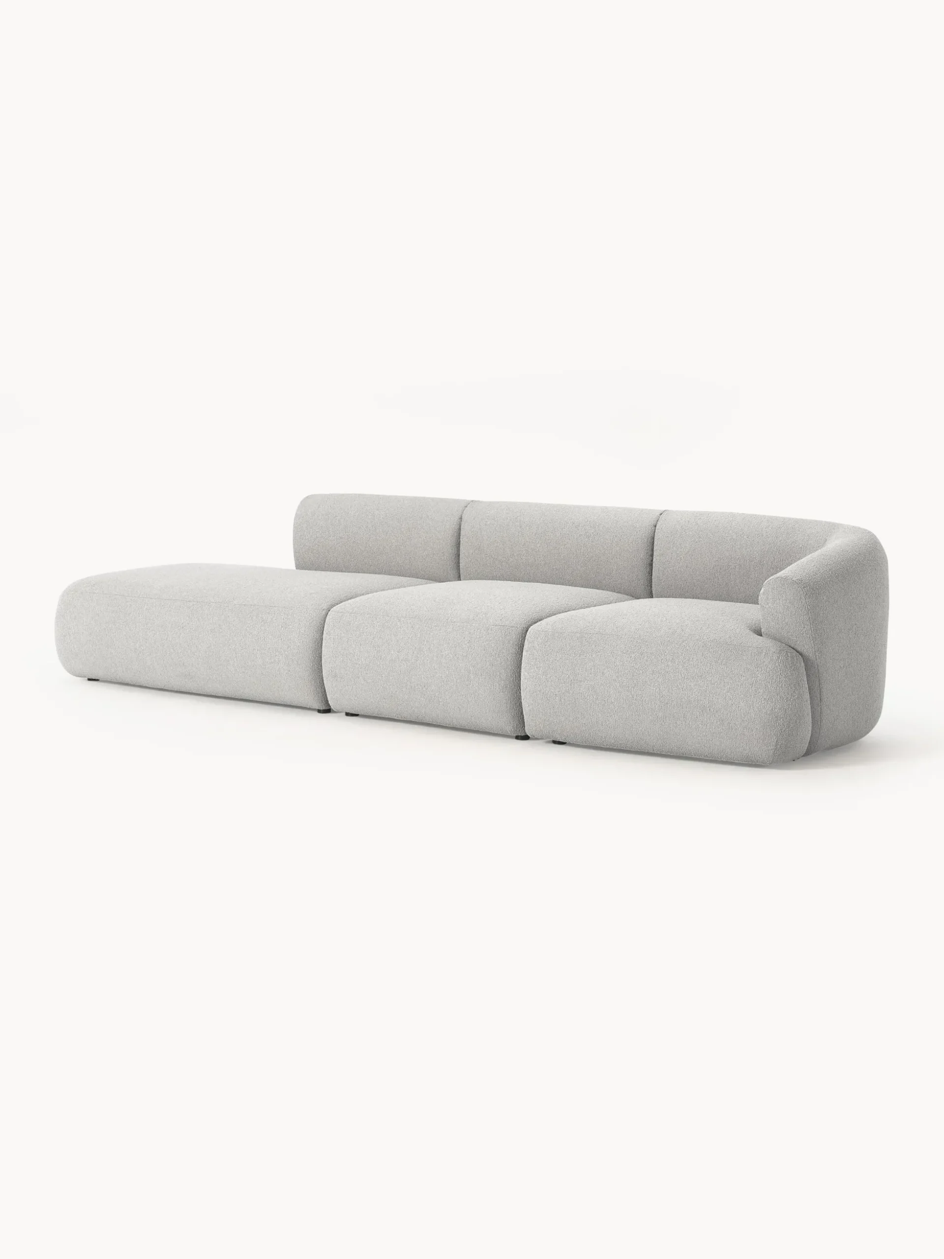Chaise longue XL componibile in bouclé Sofia