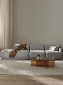 Chaise longue XL componibile in bouclé Sofia