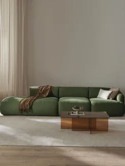 Chaise longue XL componibile in bouclé Sofia