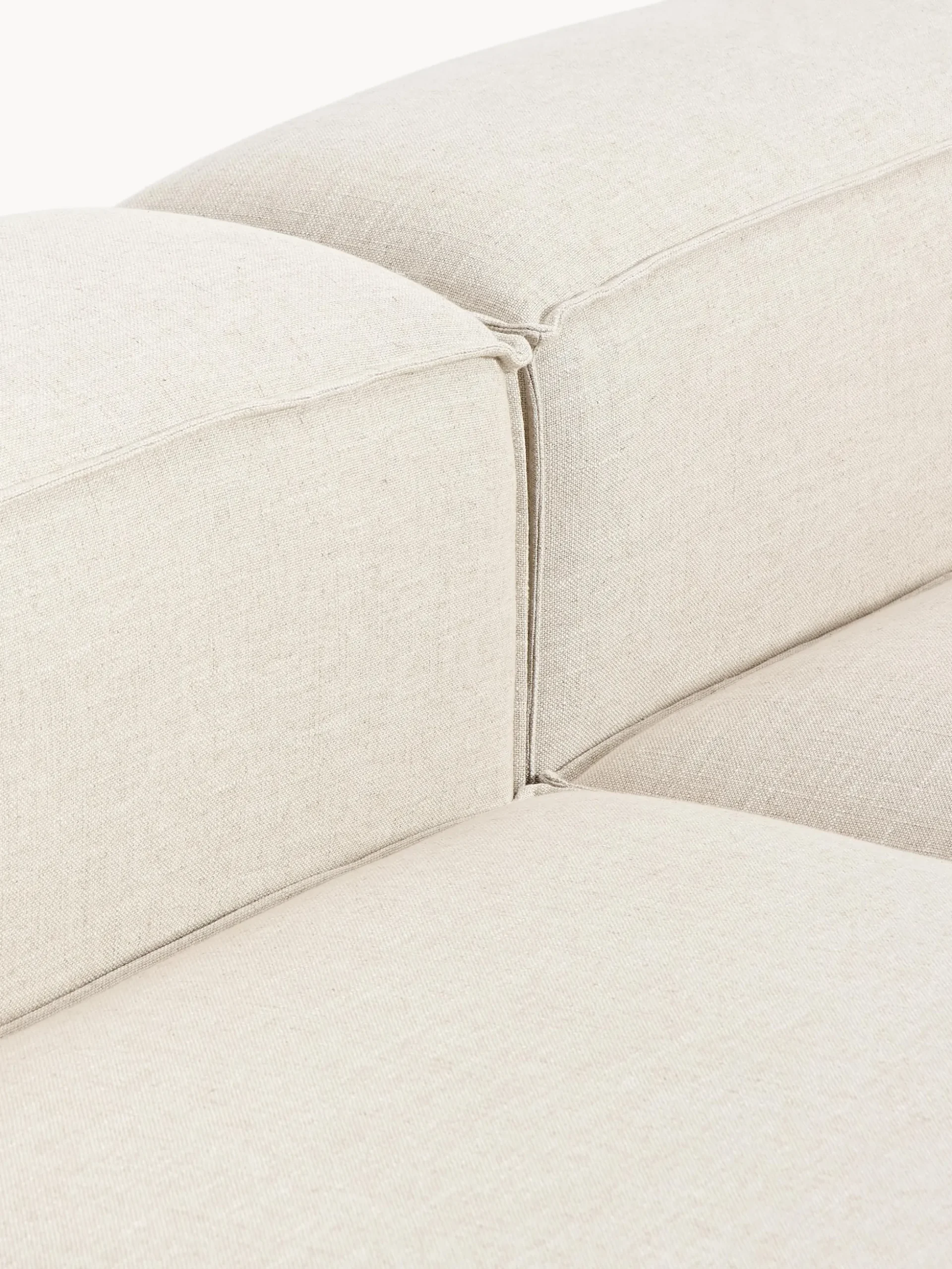 Chaise lounge XL componibile in misto lino Lennon