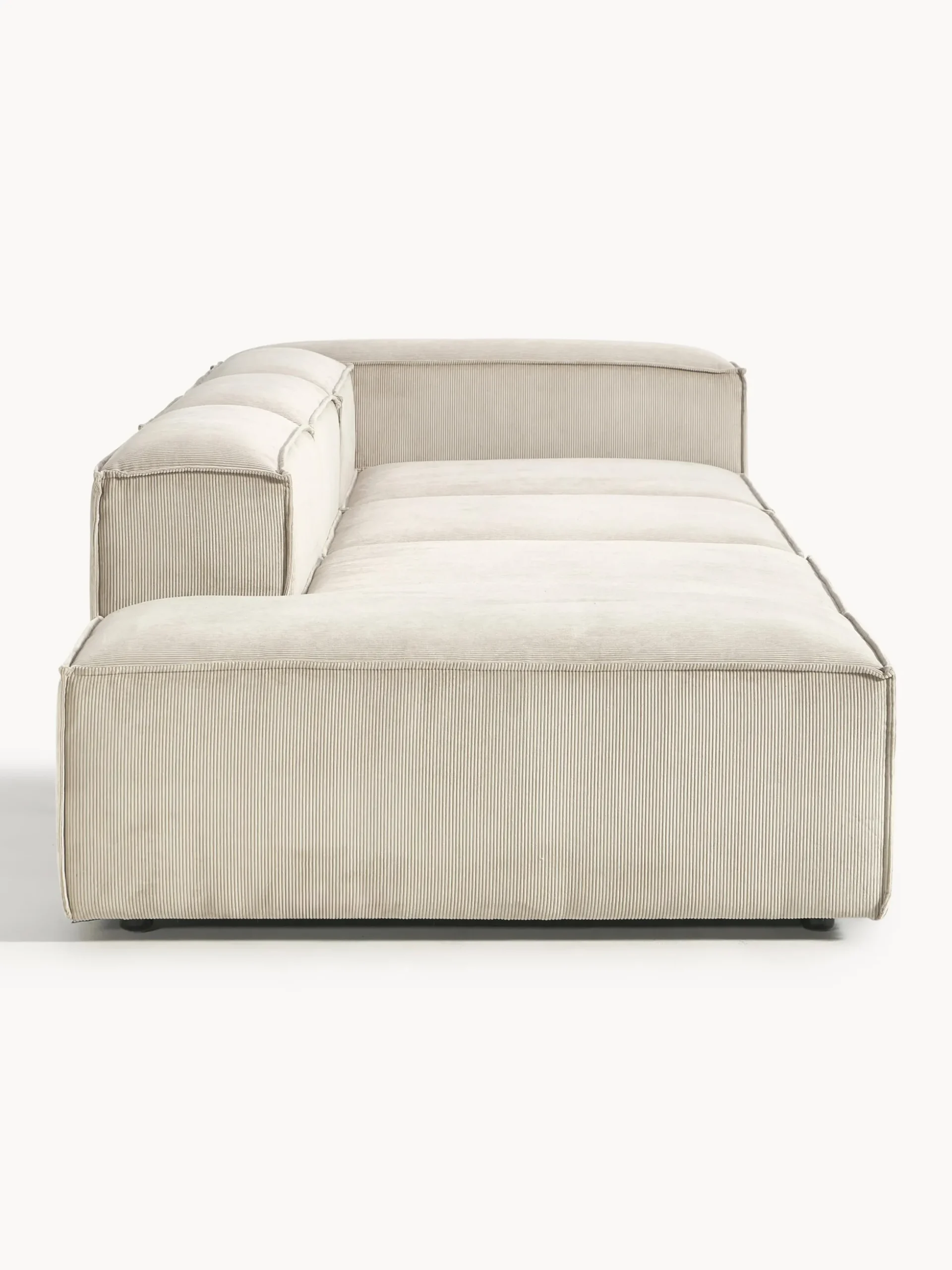 Chaise lounge XL componibile in velluto a coste Lennon