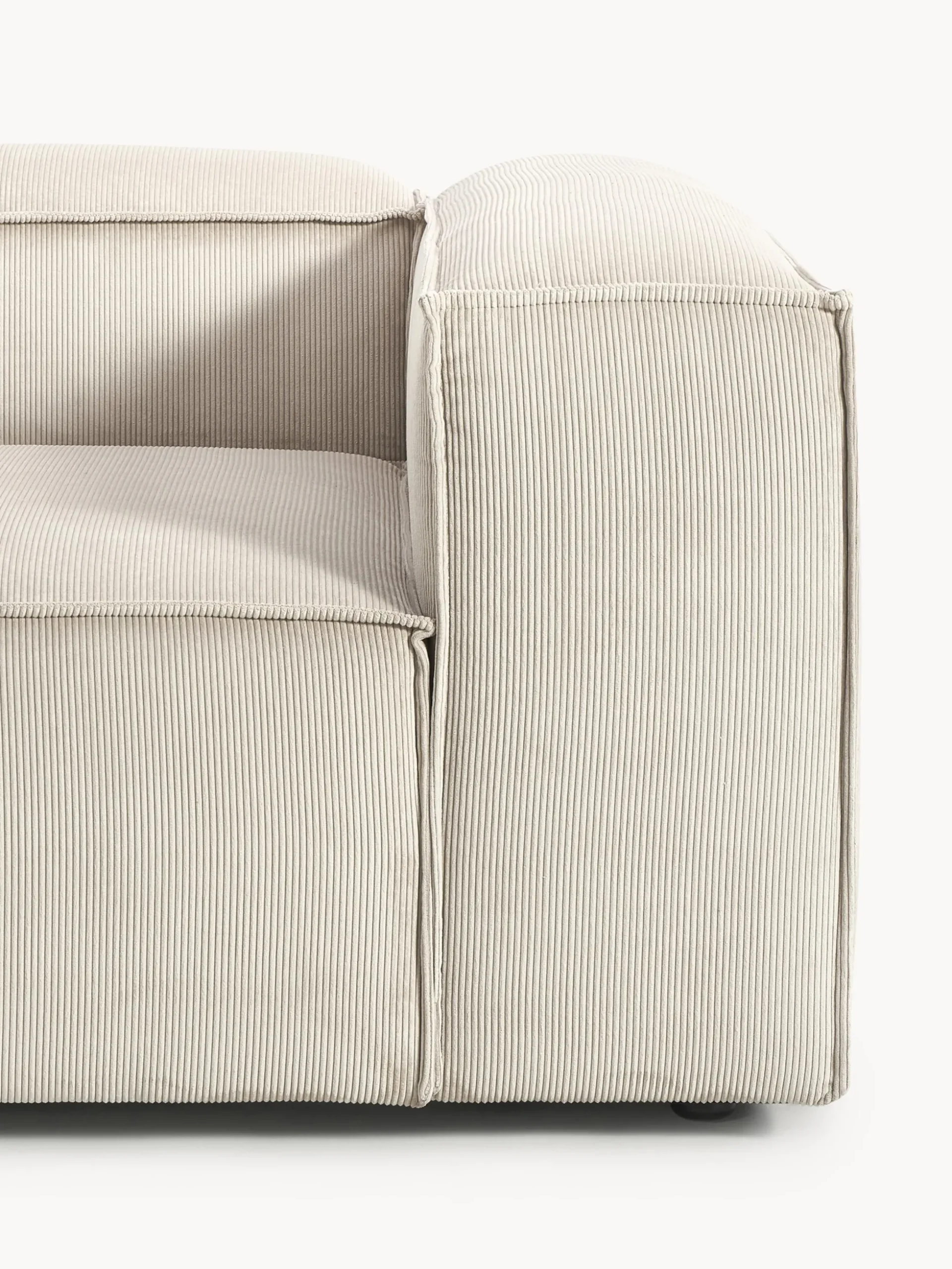 Chaise lounge XL componibile in velluto a coste Lennon