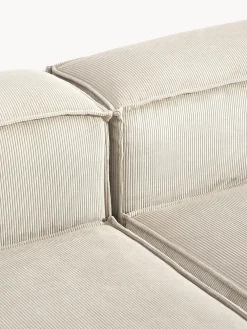 Chaise lounge XL componibile in velluto a coste Lennon