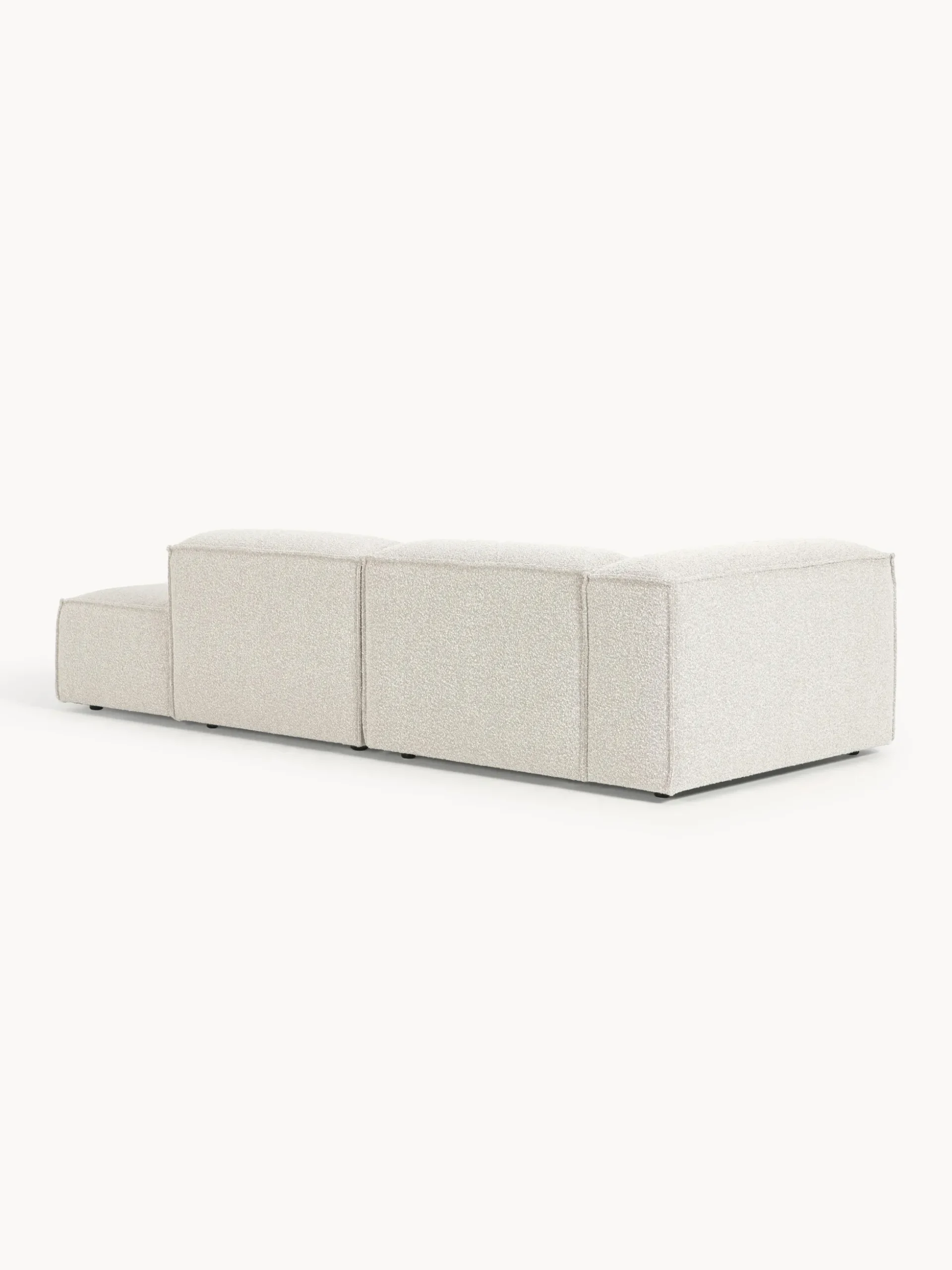 Chaise loungue componibile in bouclé Lennon