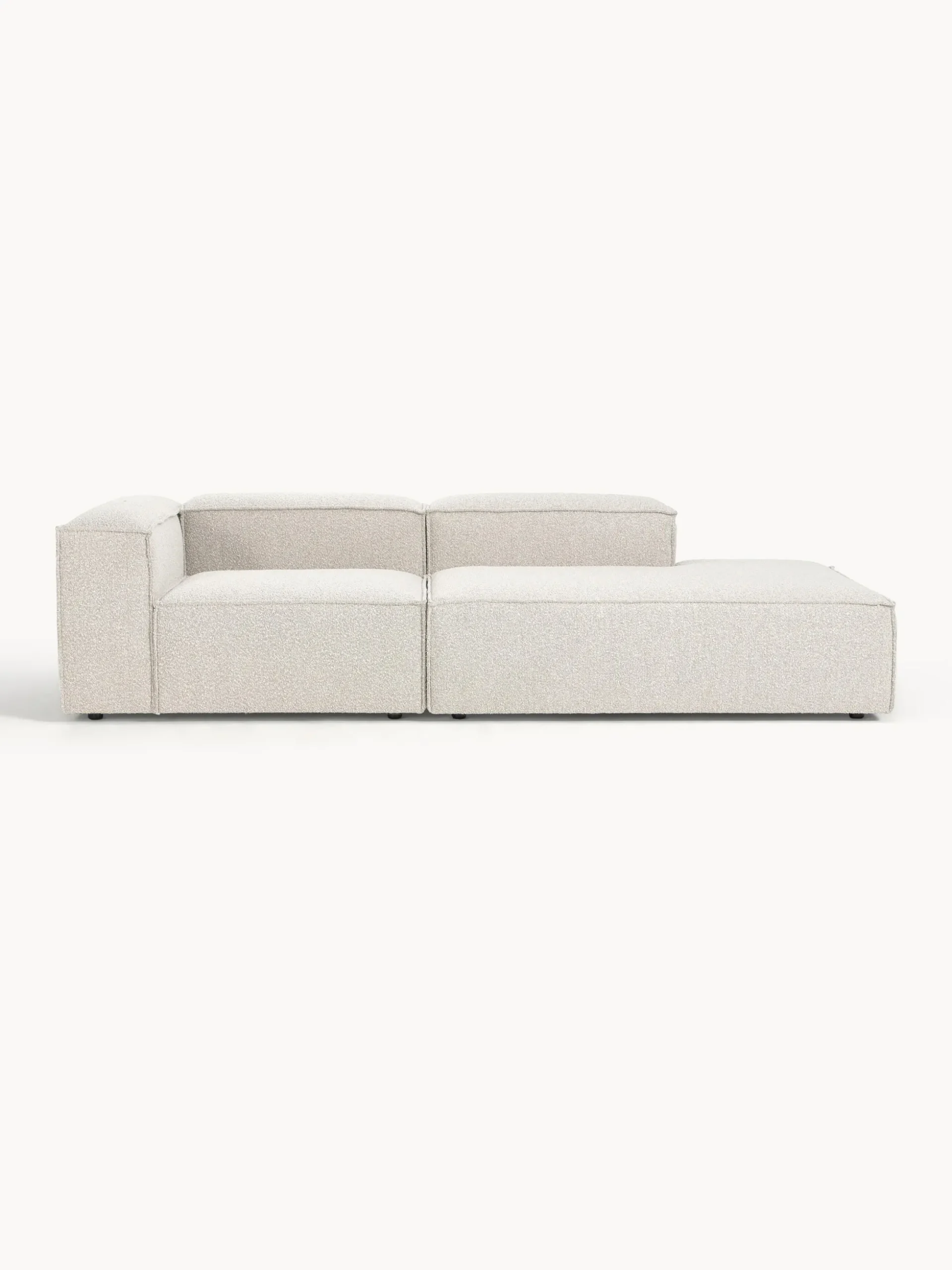 Chaise loungue componibile in bouclé Lennon
