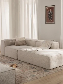 Chaise loungue componibile in bouclé Lennon