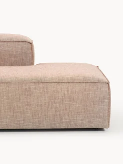 Chaise loungue componibile in misto lino Lennon