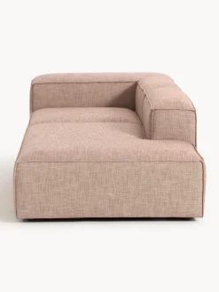 Chaise loungue componibile in misto lino Lennon