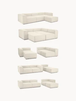 Chaise loungue XL componibile in velluto a coste Lennon
