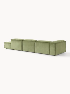 Chaise loungue XL componibile in velluto a coste Lennon