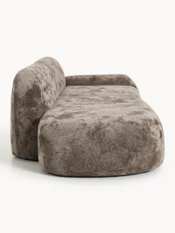 Chaise longue componibile 3 posti in teddy bouclé Wolke