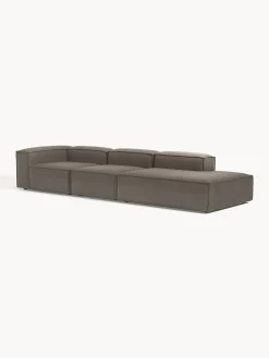 Chaise longue componibile XL in bouclé Lennon
