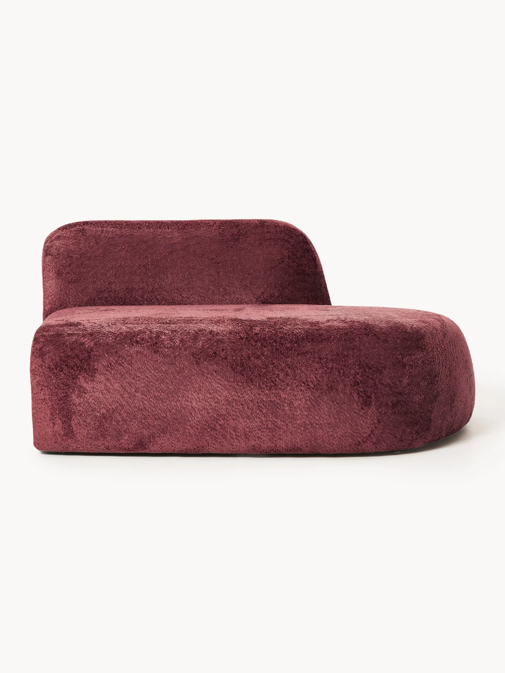 Chaise longue in teddy bouclé Wolke