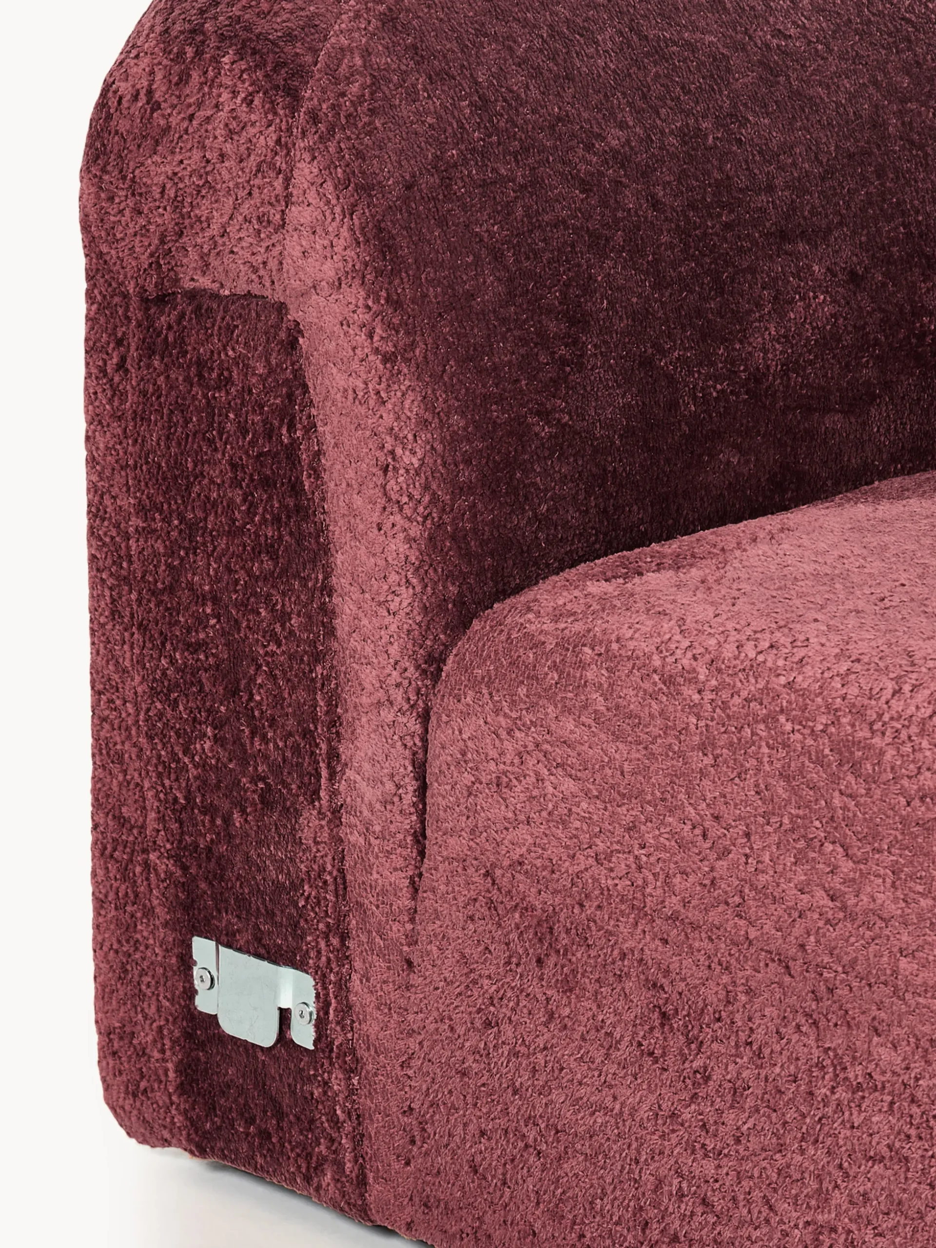 Chaise longue in teddy bouclé Wolke