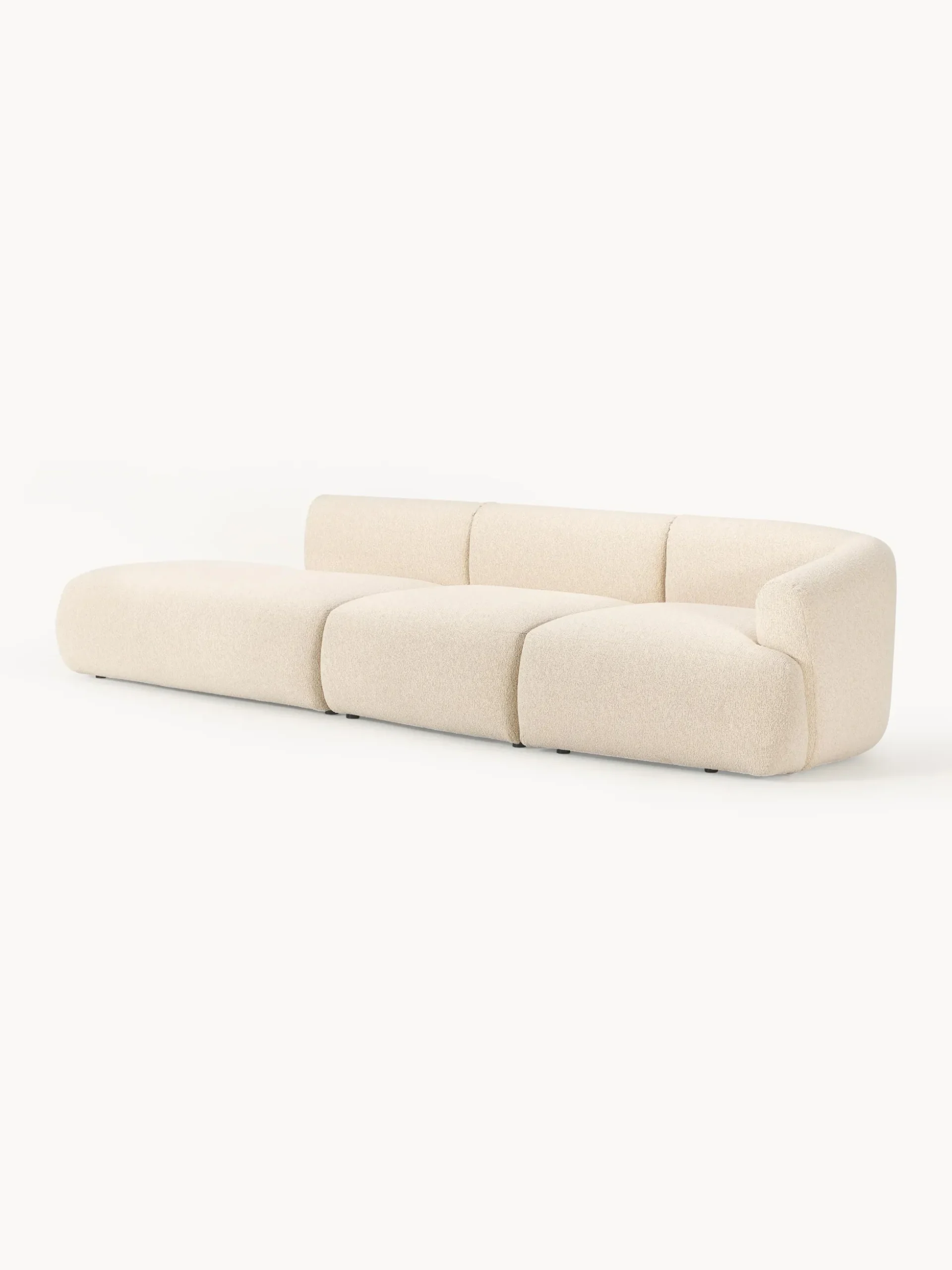 Chaise longue XL componibile in bouclé Sofia