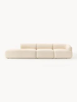 Chaise longue XL componibile in bouclé Sofia