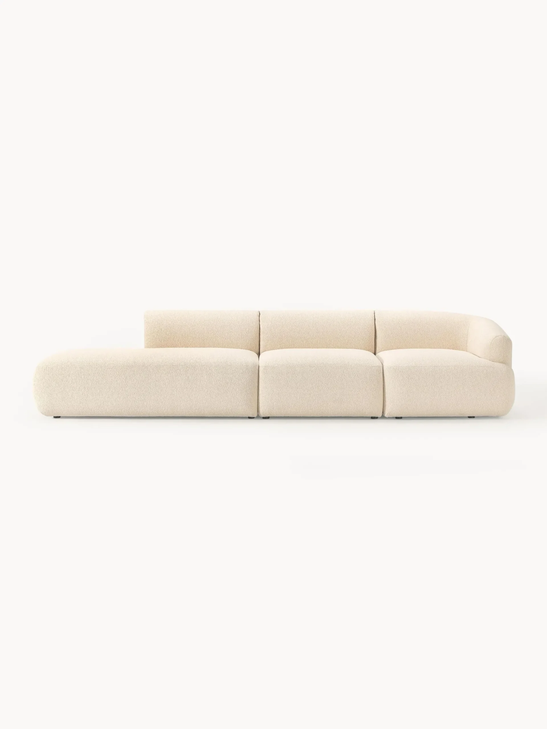 Chaise longue XL componibile in bouclé Sofia