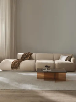 Chaise longue XL componibile in bouclé Sofia