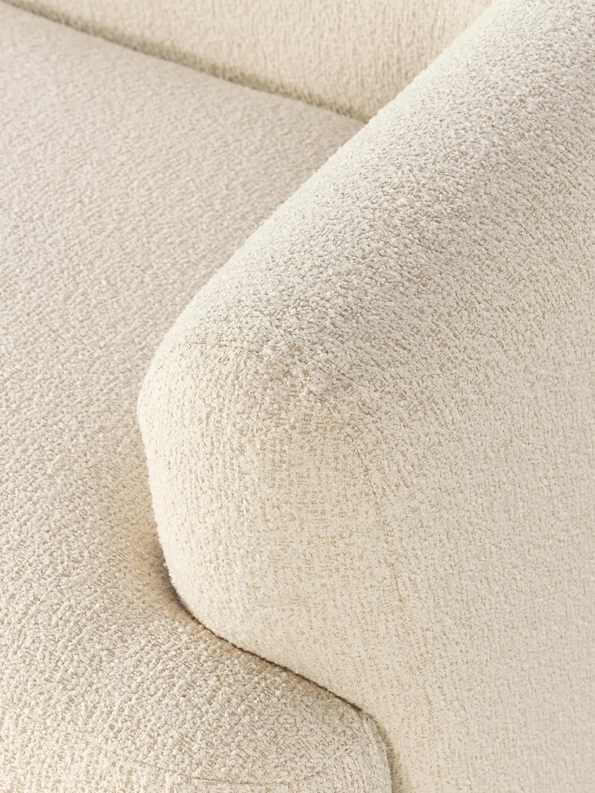 Chaise longue XL componibile in bouclé Sofia