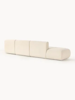 Chaise longue XL componibile in bouclé Sofia