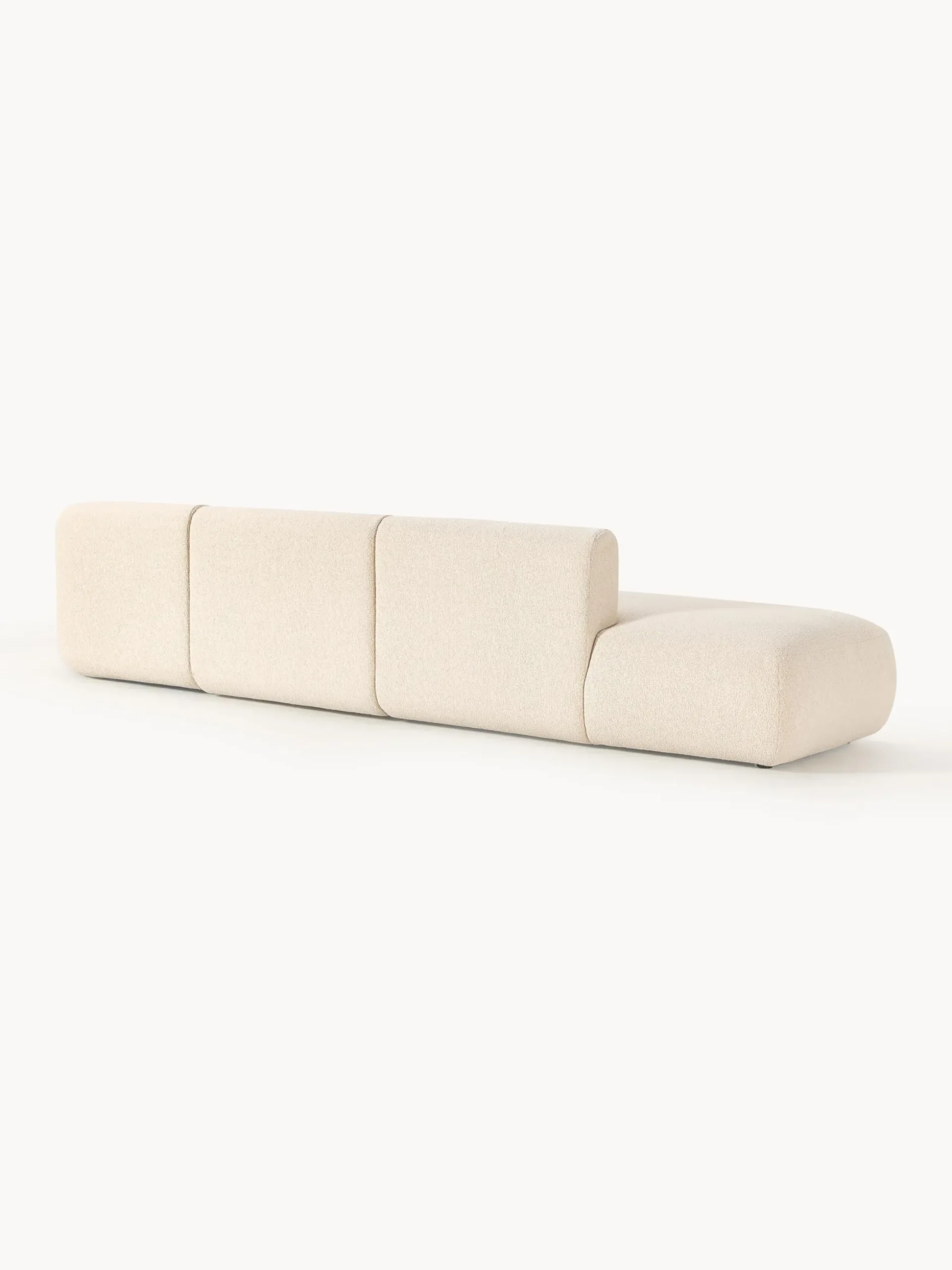 Chaise longue XL componibile in bouclé Sofia