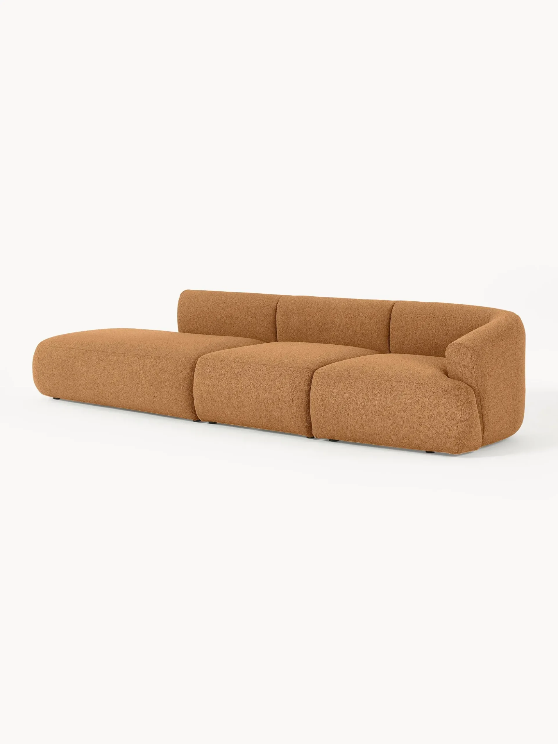 Chaise longue XL componibile in bouclé Sofia